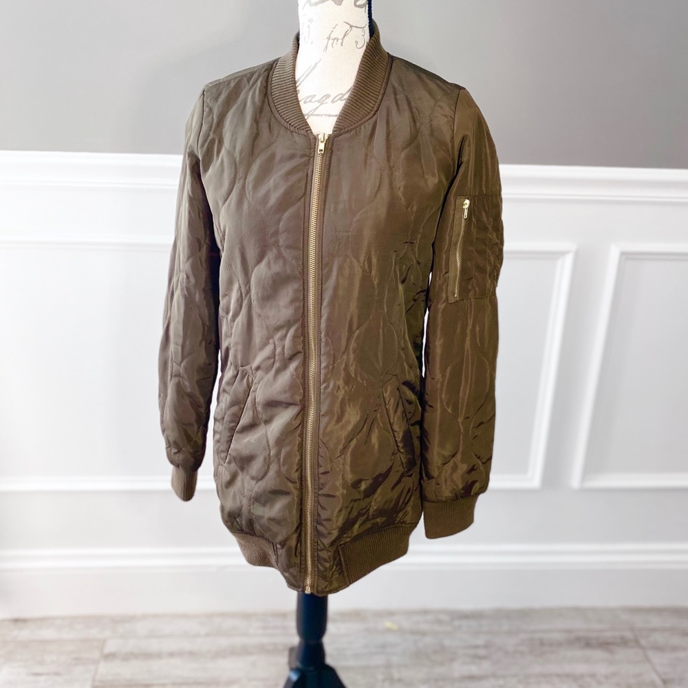 Love Tree ARMY GREEN oversized quilted jacket 😊